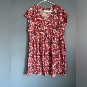 Red floral cute top